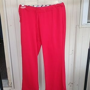 Red sweatpants